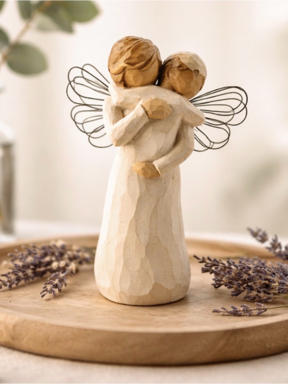 Willow Tree Ivory Angel Sculpture Surrounded by Love